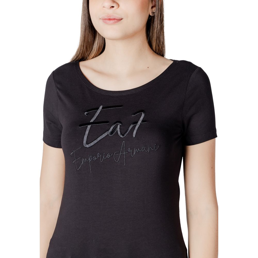 Black Cotton T-Shirt - ventzia