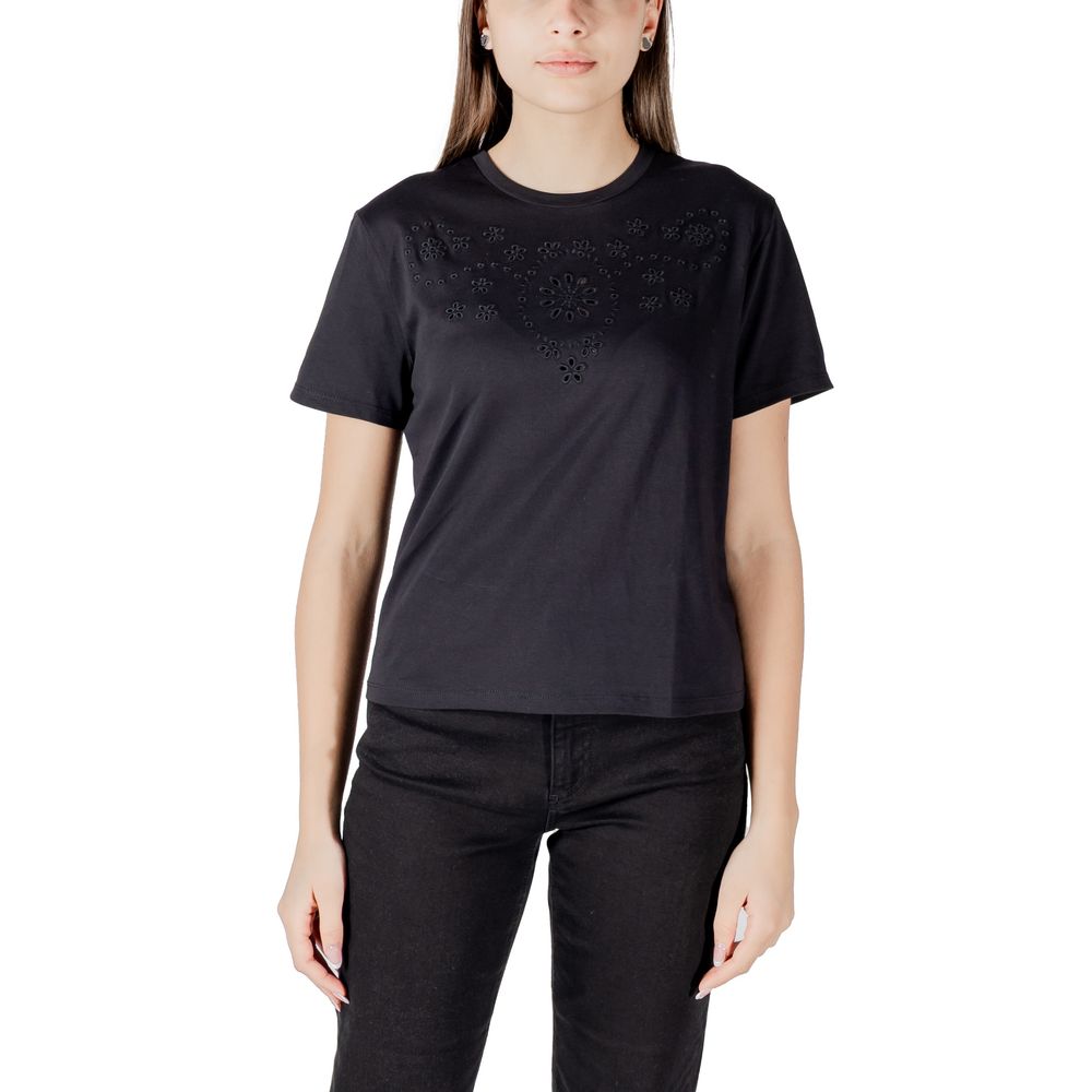Black Cotton T-Shirt - ventzia
