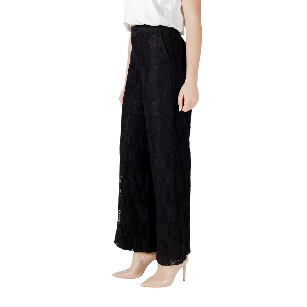 Black Cotton Casual Pants - ventzia