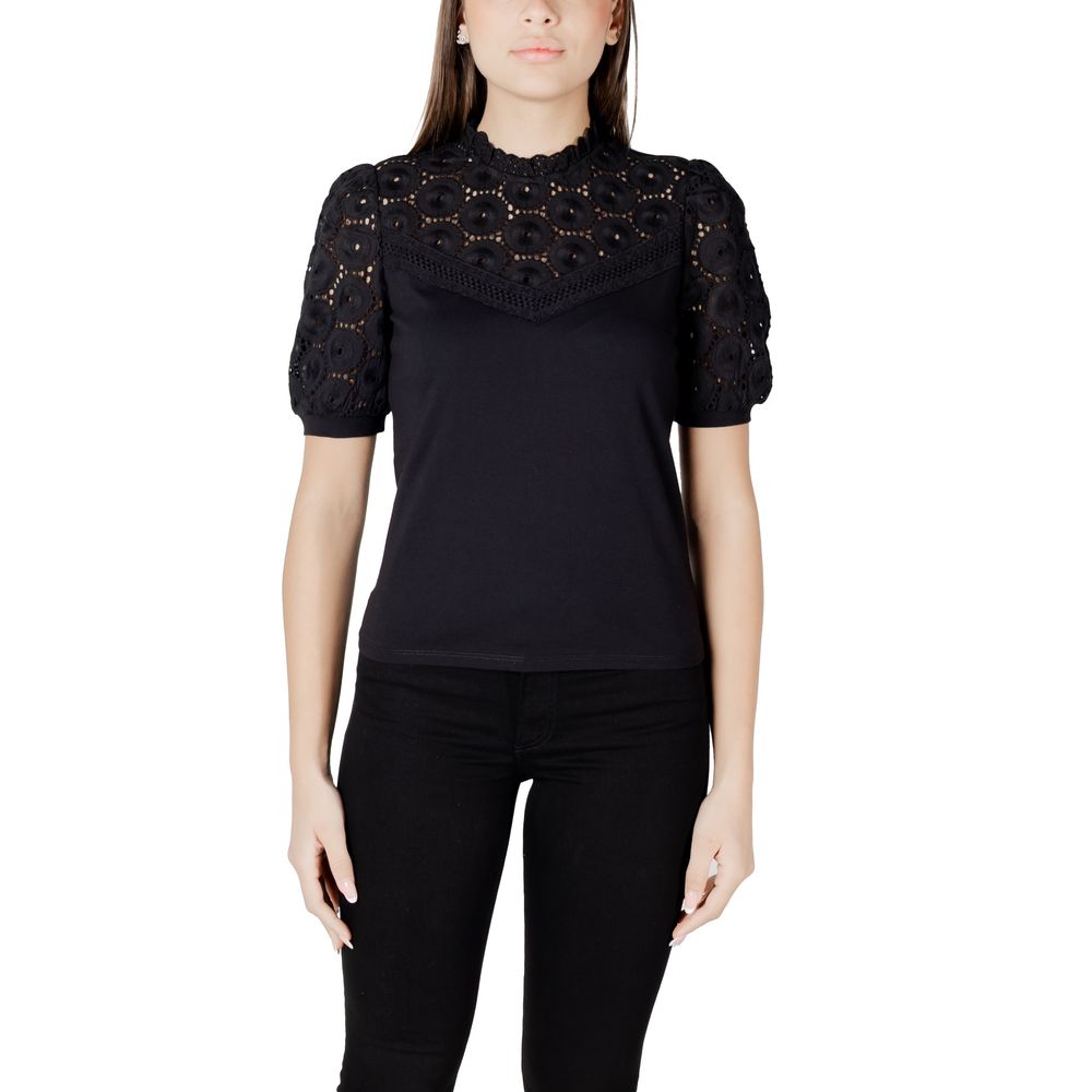 Black Cotton T-Shirt - ventzia