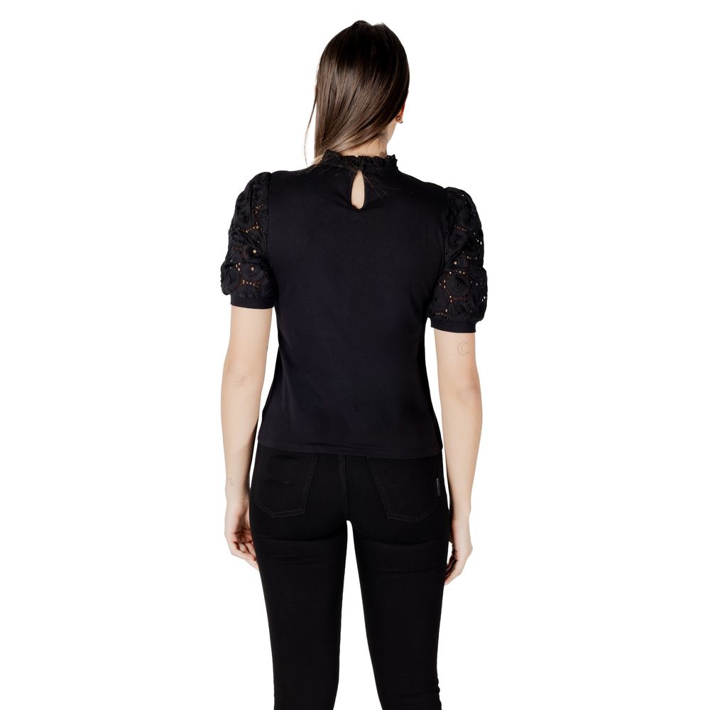 Black Cotton T-Shirt - ventzia