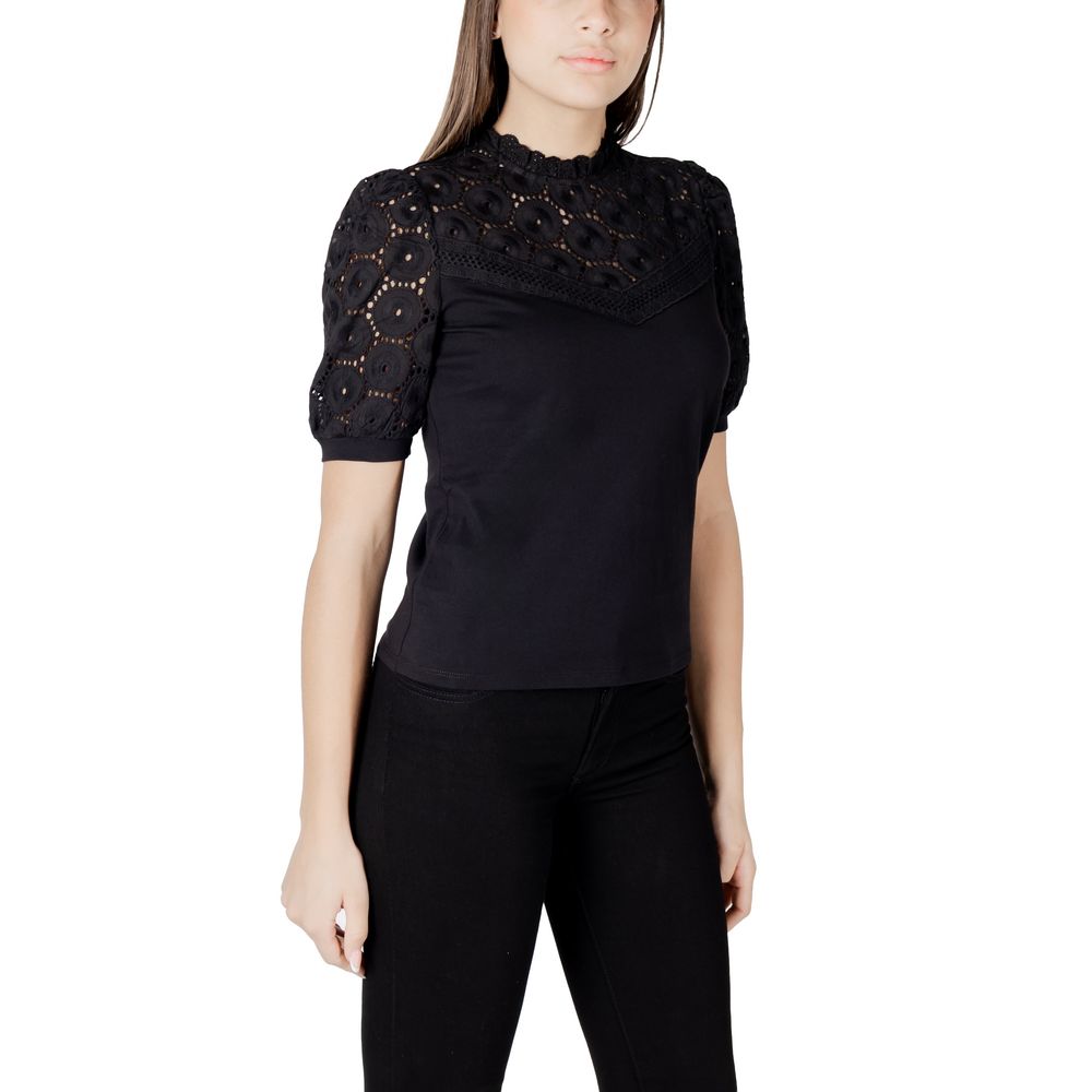 Black Cotton T-Shirt - ventzia