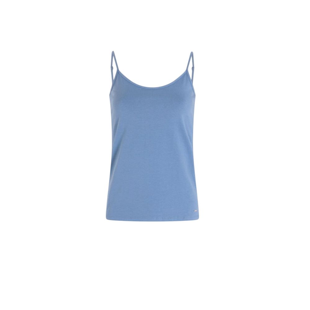 Blue Cotton Tank Tops - ventzia