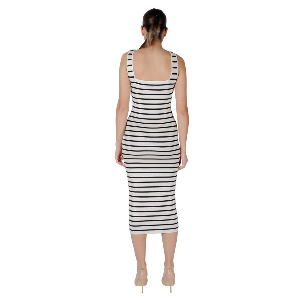 Beige Viscose Long Dress - ventzia