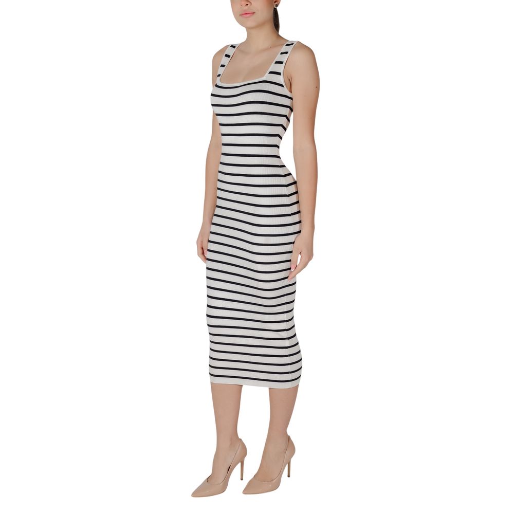 Beige Viscose Long Dress - ventzia