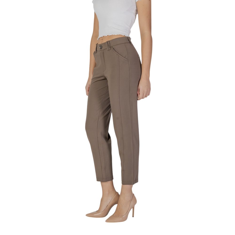Brown Polyester Pant - ventzia