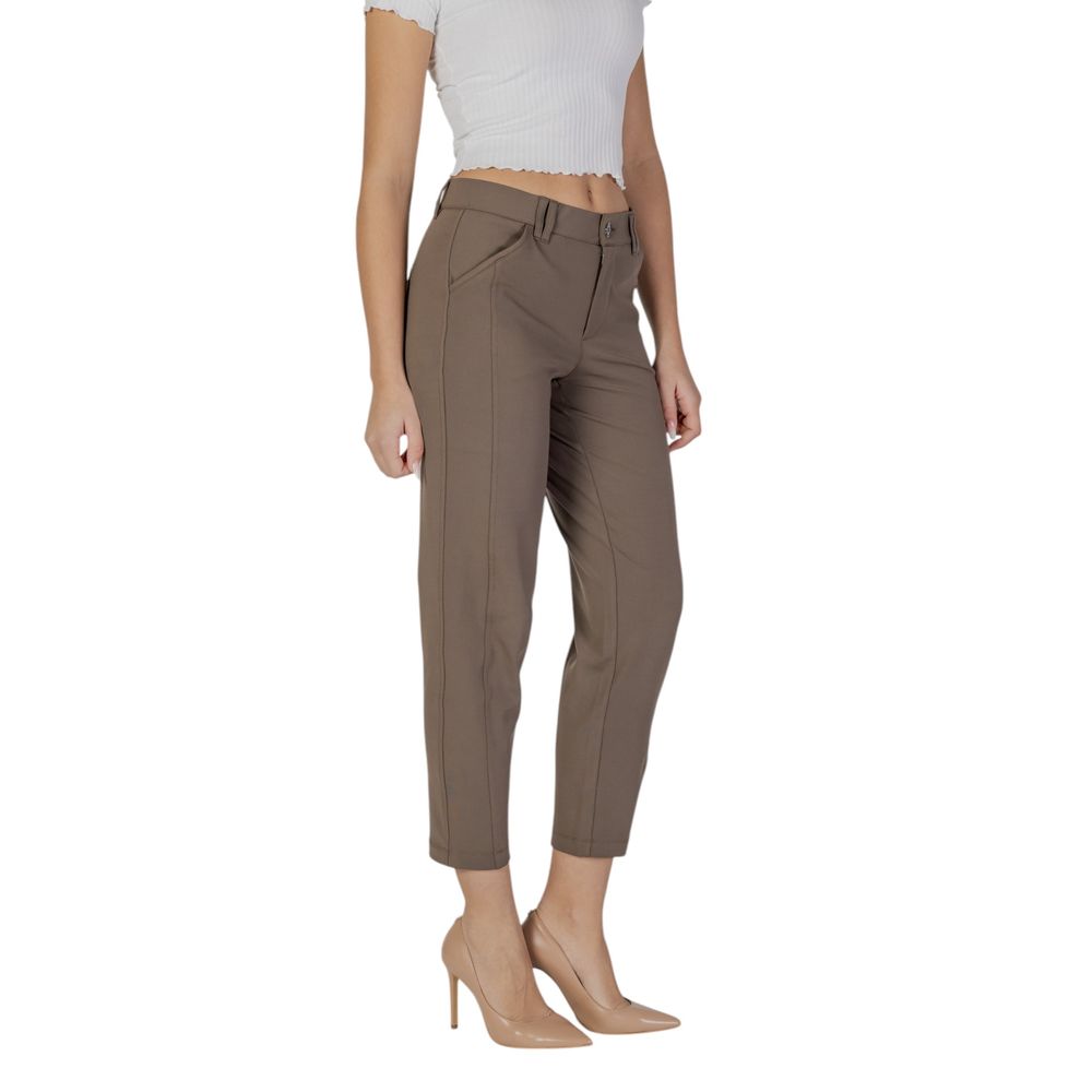 Brown Polyester Pant - ventzia