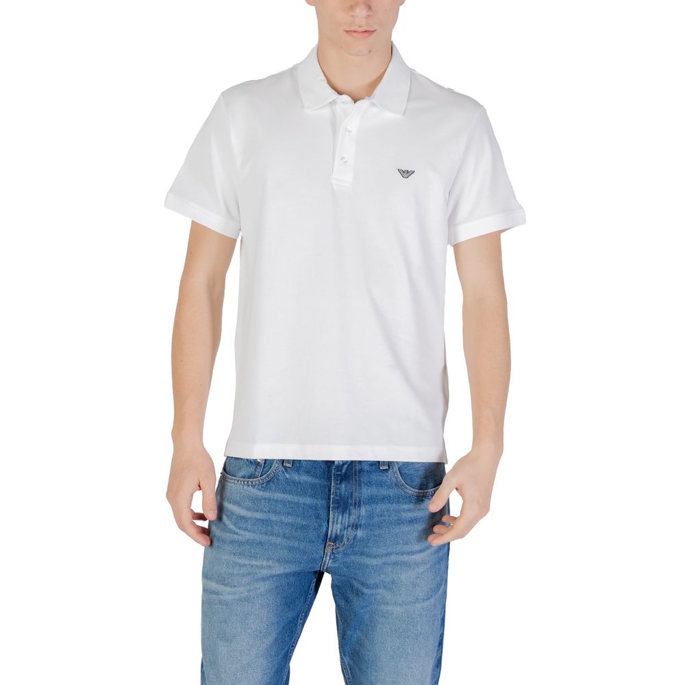 White Cotton Polo Shirt - ventzia
