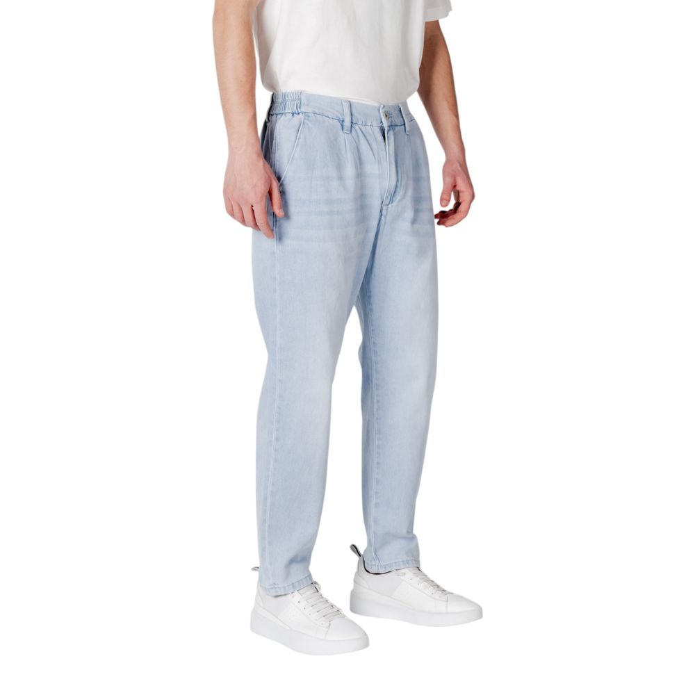 Blue Cotton Slim Fit Jeans - ventzia