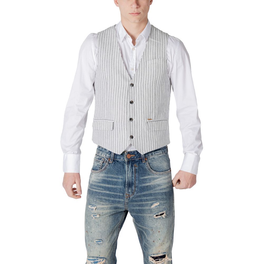Black Linen Waistcoat - ventzia