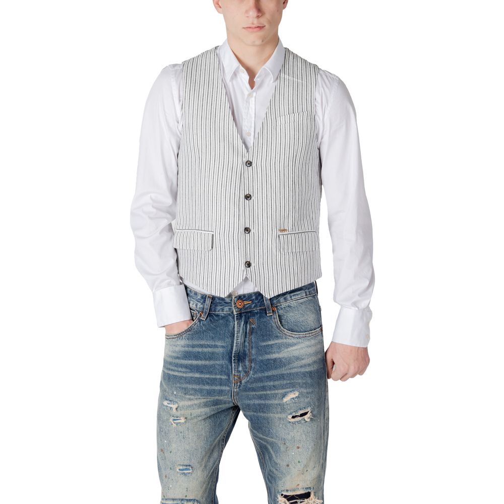 Black Linen Waistcoat - ventzia