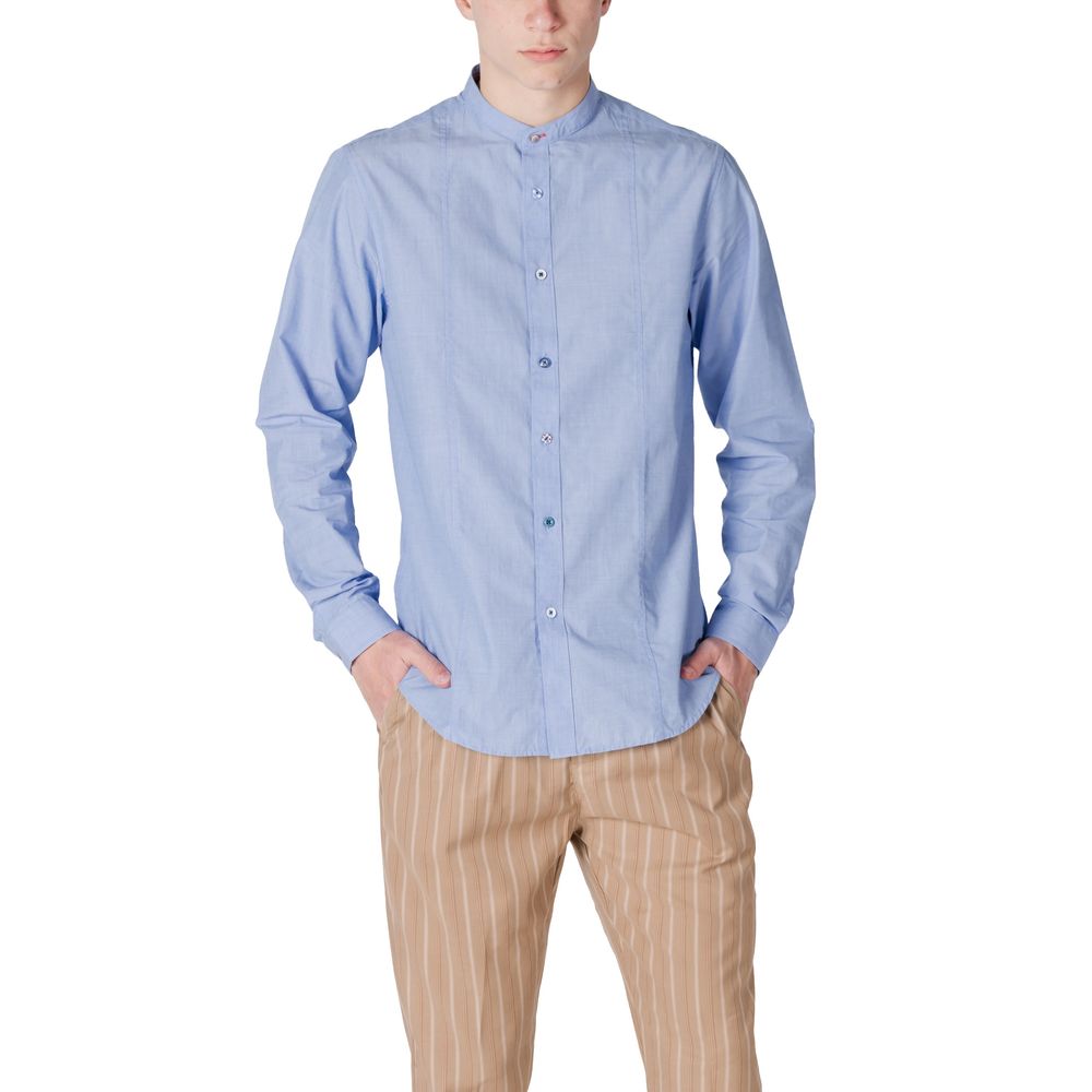 Blue Cotton Shirt - ventzia