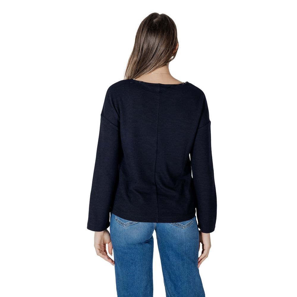 Blue Polyester Sweatshirt - ventzia