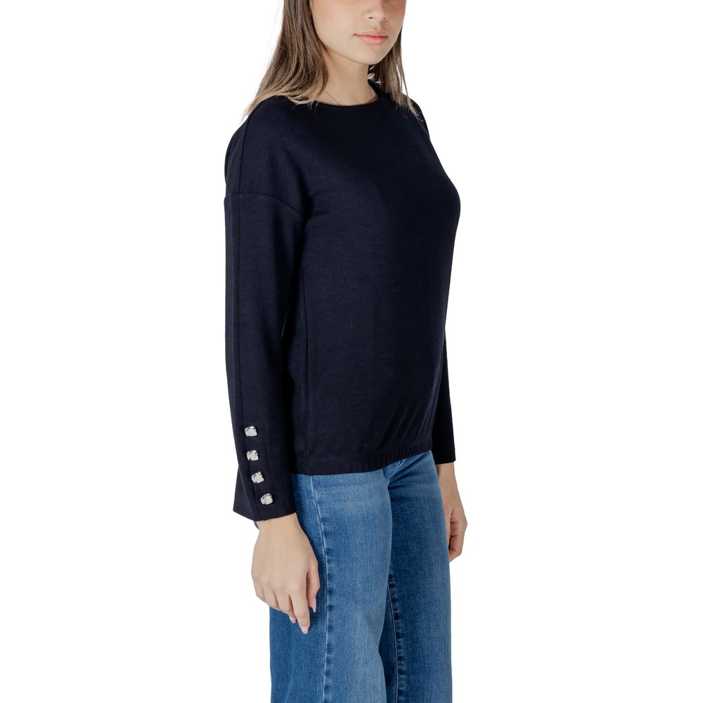 Blue Polyester Sweatshirt - ventzia