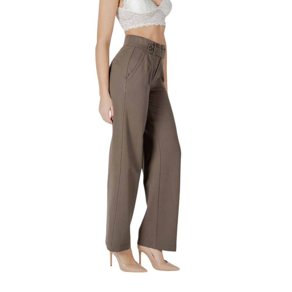 Brown Viscose Pant - ventzia