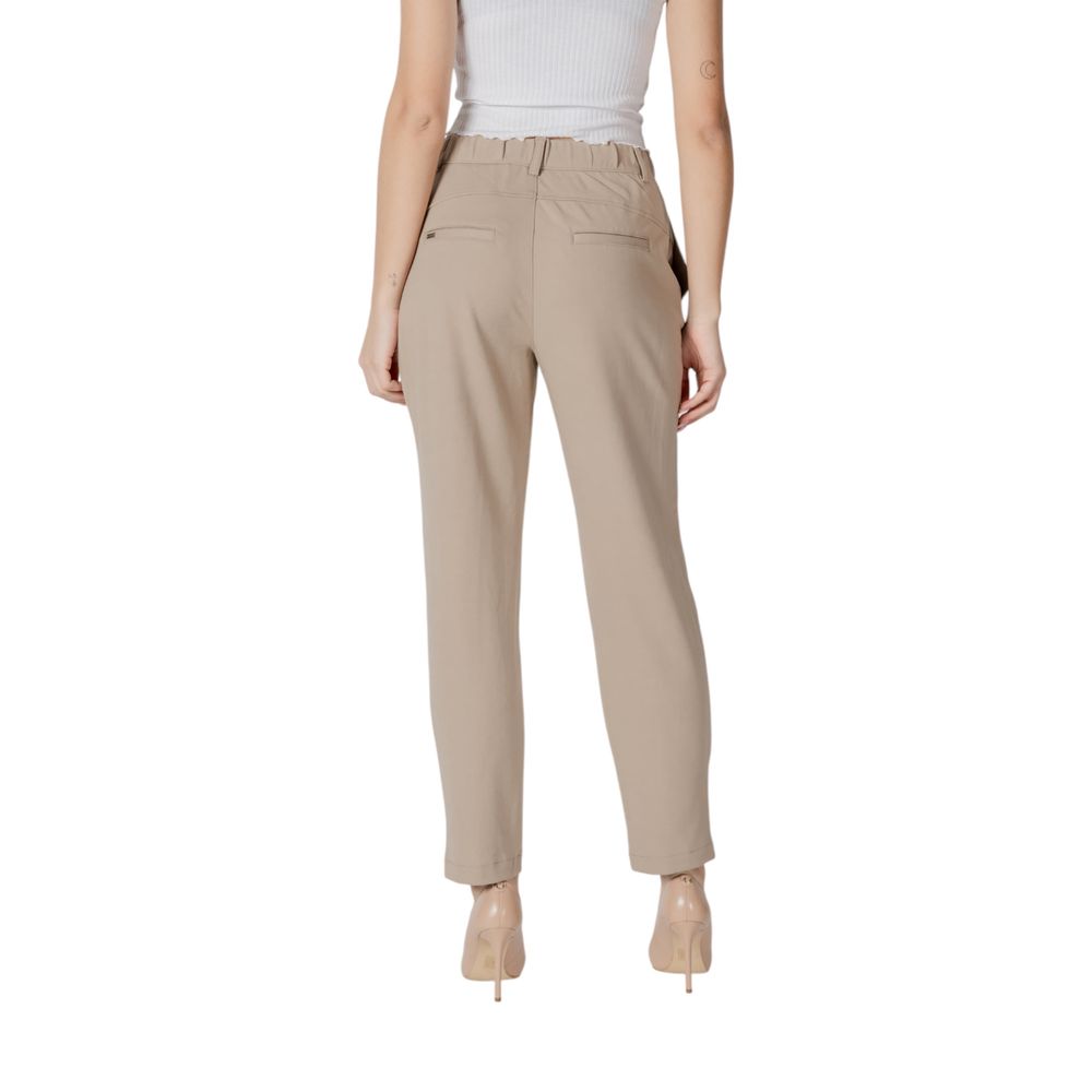 Beige Viscose Pant - ventzia