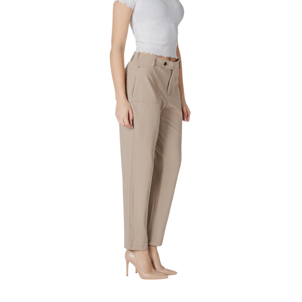 Beige Viscose Pant - ventzia