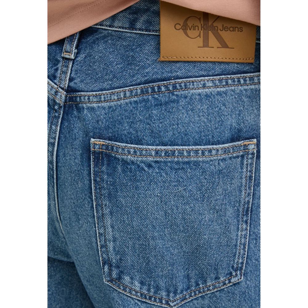 Blue Cotton Mom Jeans - ventzia