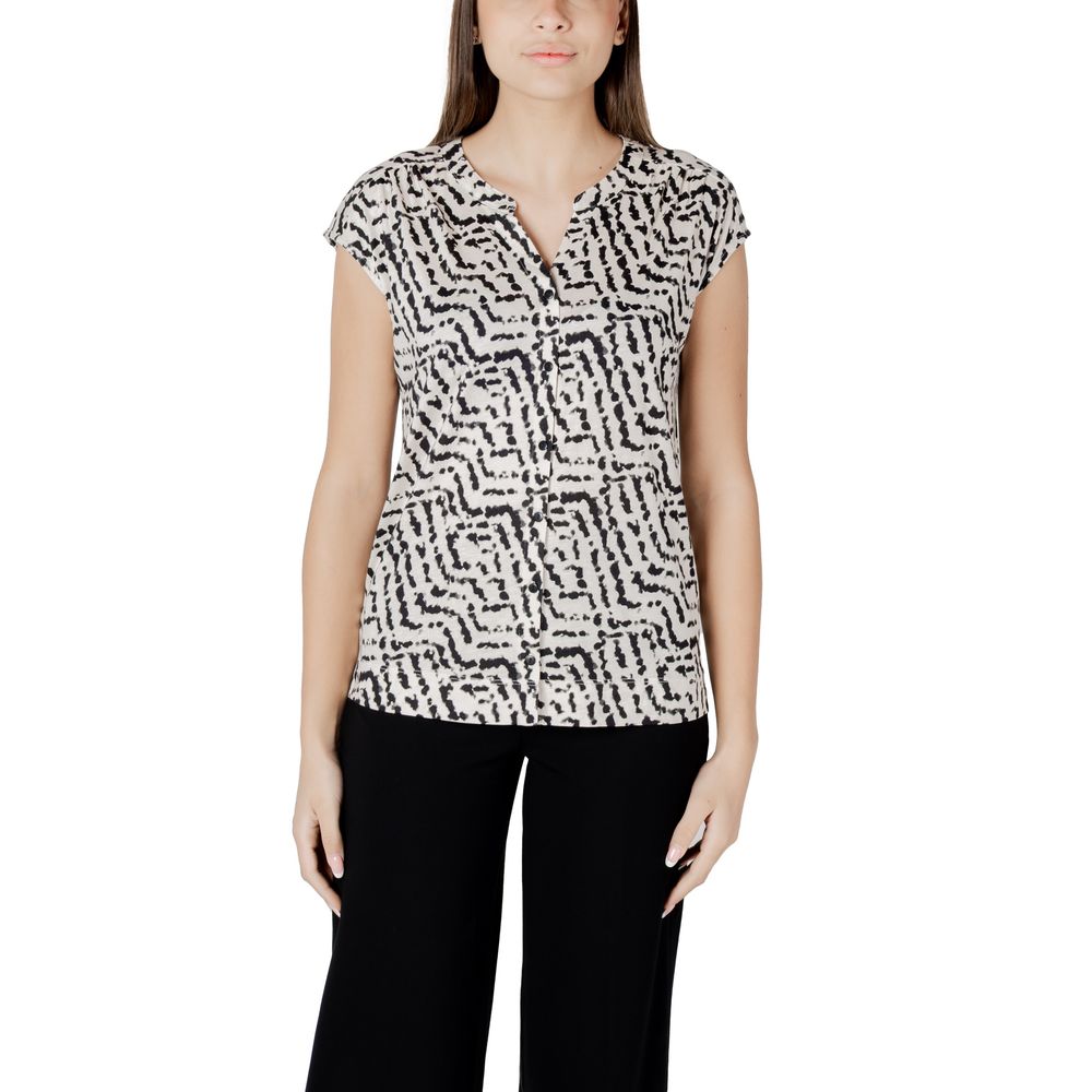 Cream Cotton T-Shirt - ventzia