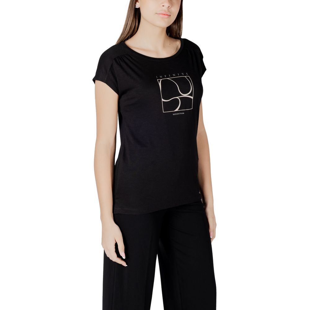 Black Cotton T-Shirt - ventzia