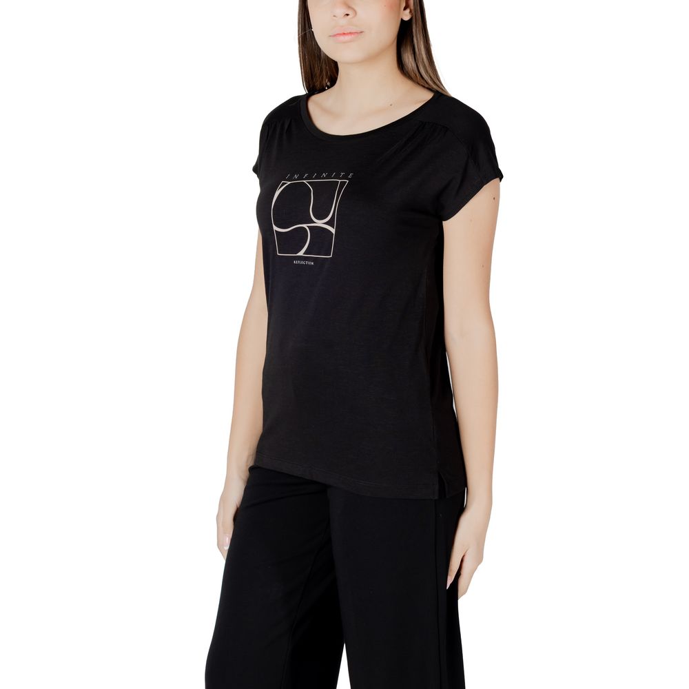 Black Cotton T-Shirt - ventzia