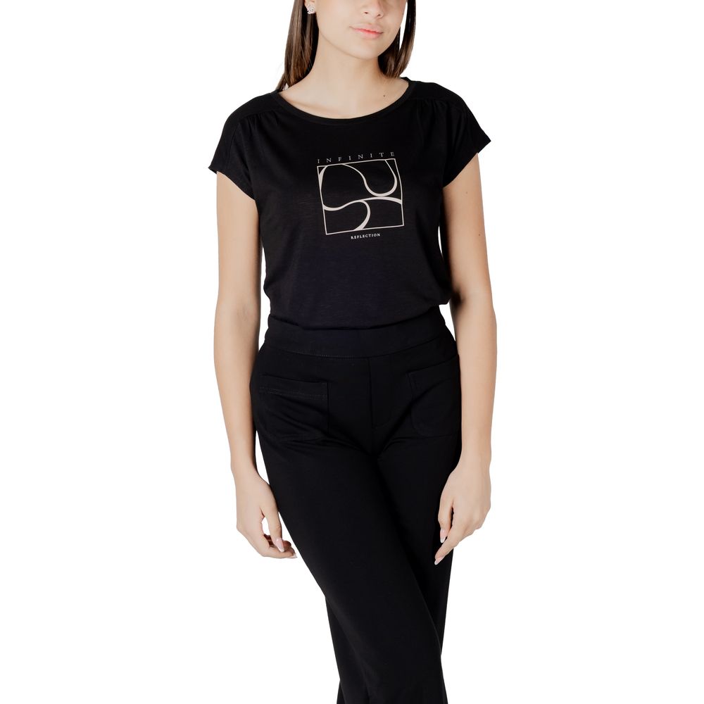 Black Cotton T-Shirt - ventzia