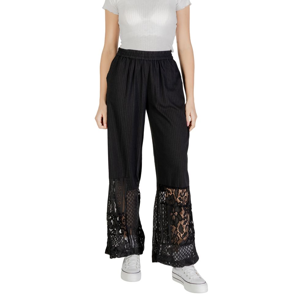 Black Cotton Pant - ventzia
