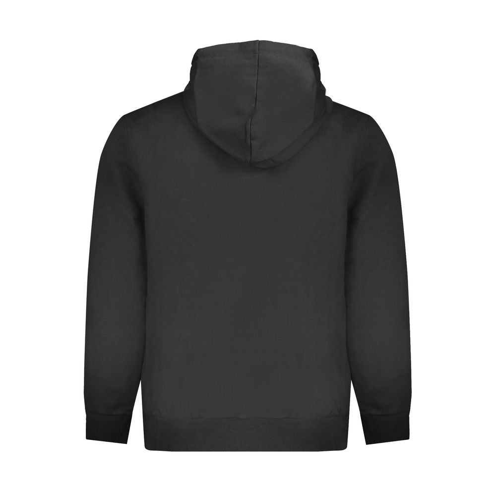 "Black Cotton Men's Hooded Sweater" - ventzia