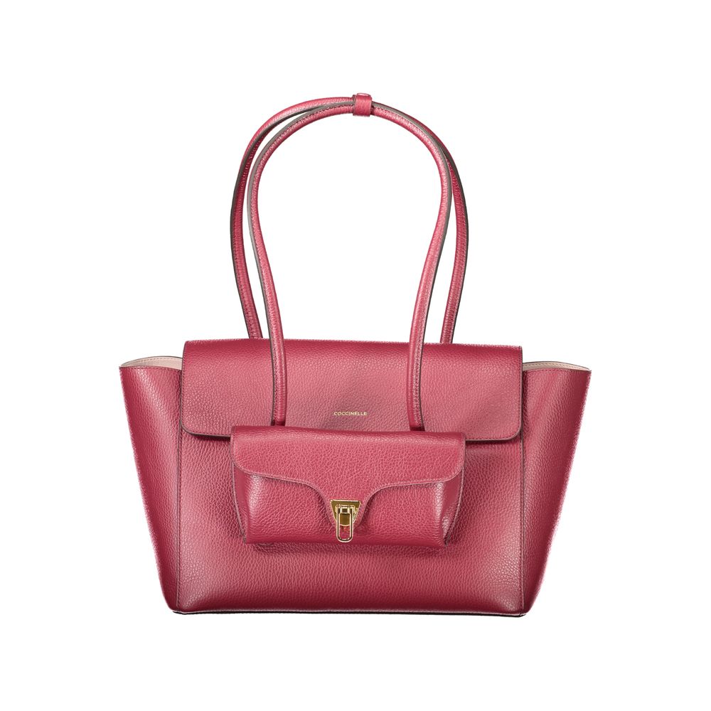 Red Leather Women Handbag - ventzia