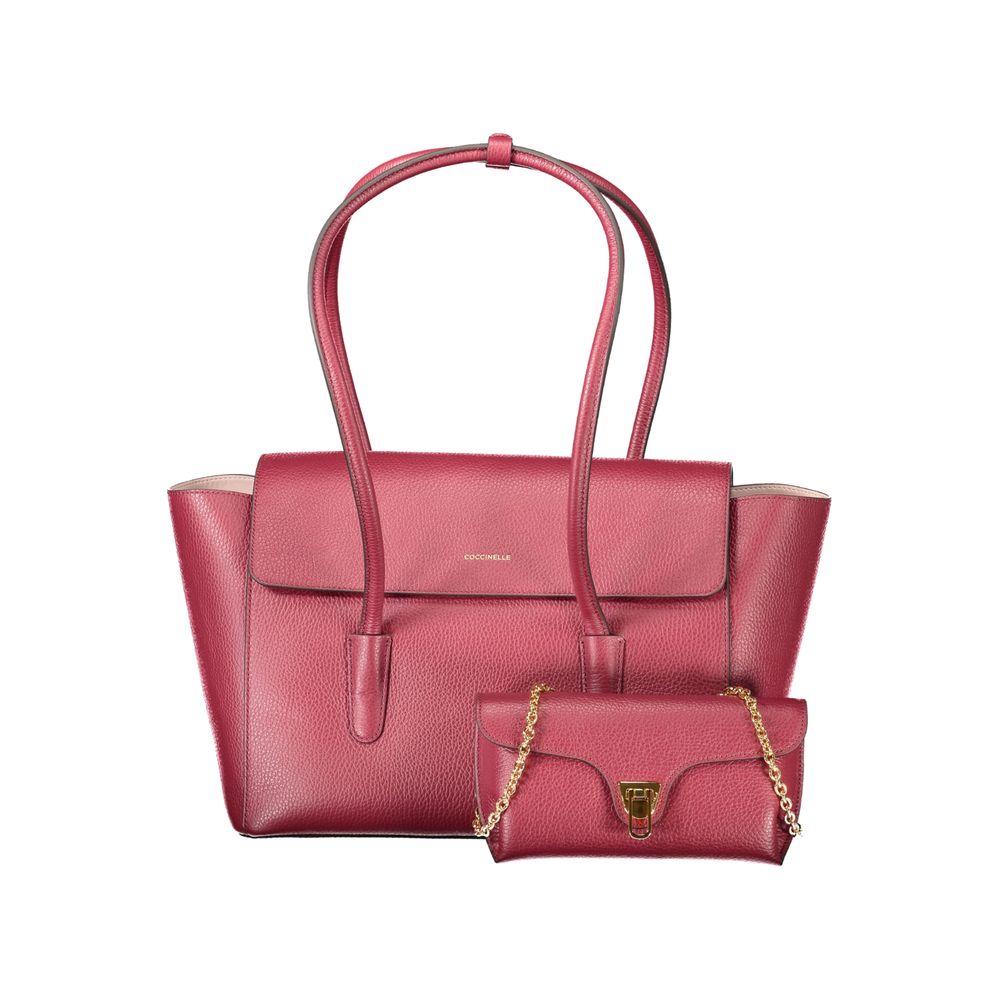 Red Leather Women Handbag - ventzia