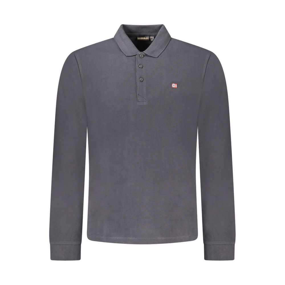 Black Cotton Men Polo Shirt - ventzia