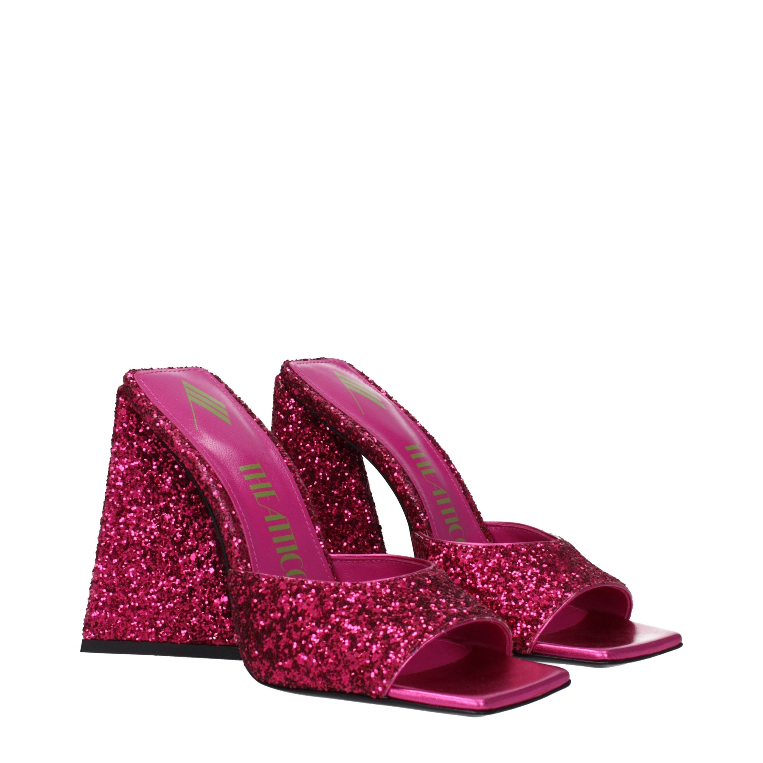 Pink Plastic Platform Sandals - ventzia