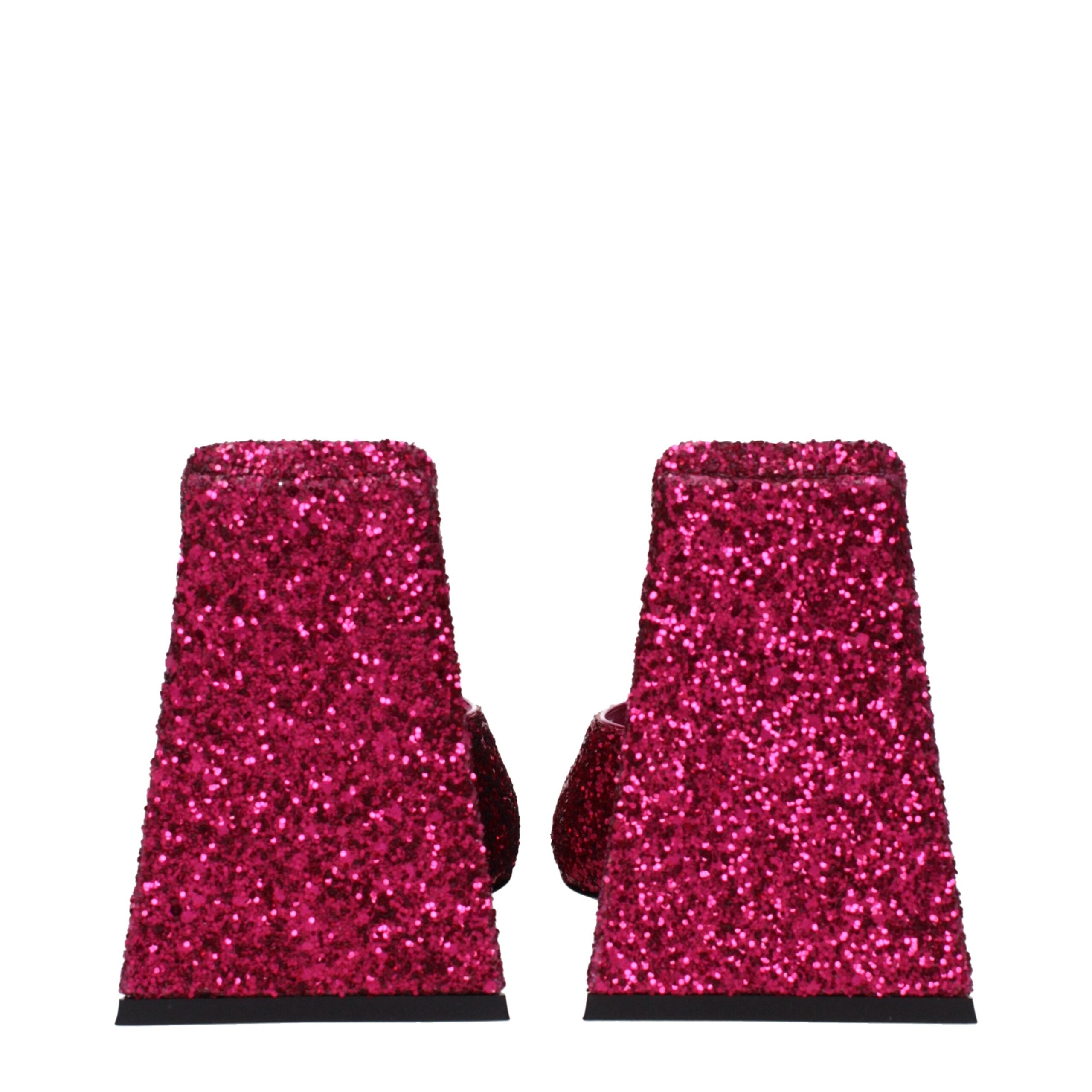 Pink Plastic Platform Sandals - ventzia