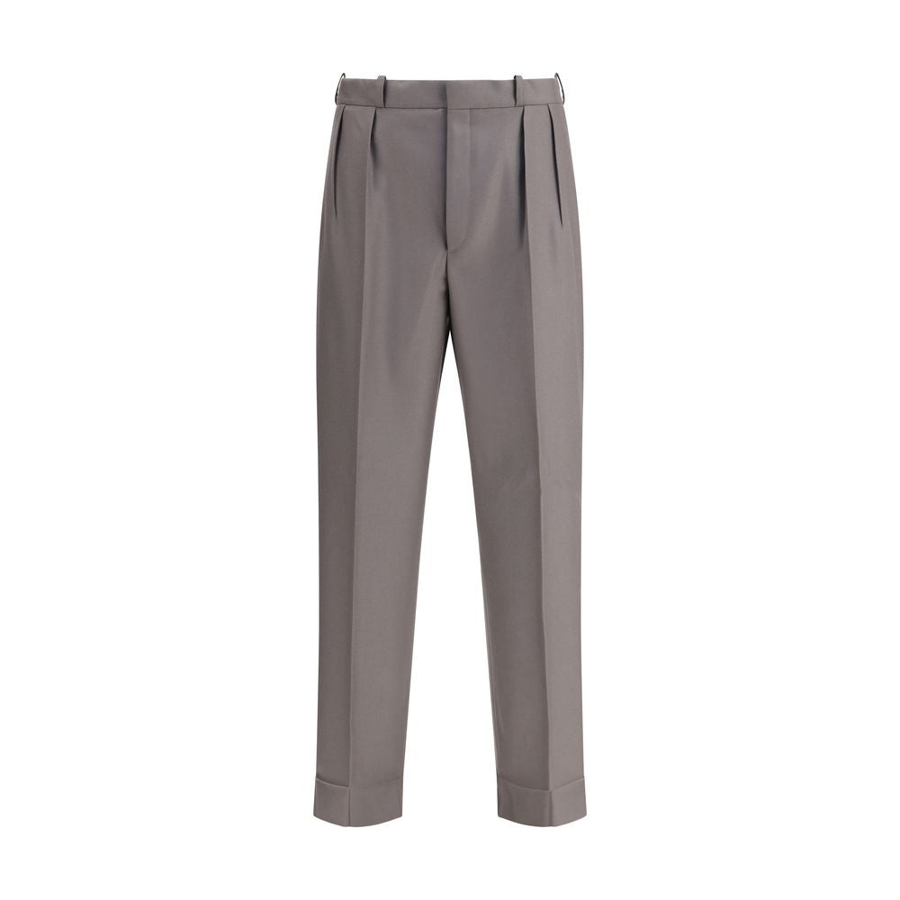 Bicolor Fleece Wool Dress Pants