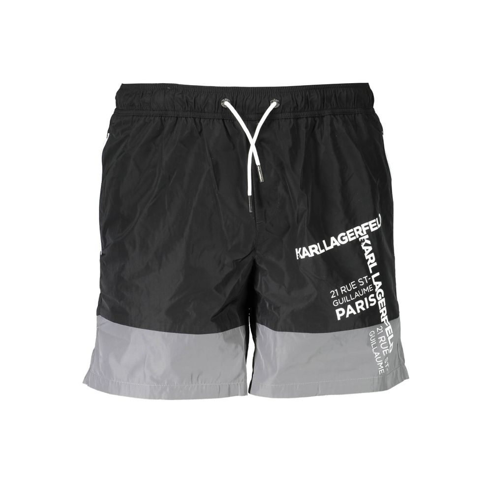 Black Polyester Swimwear - ventzia