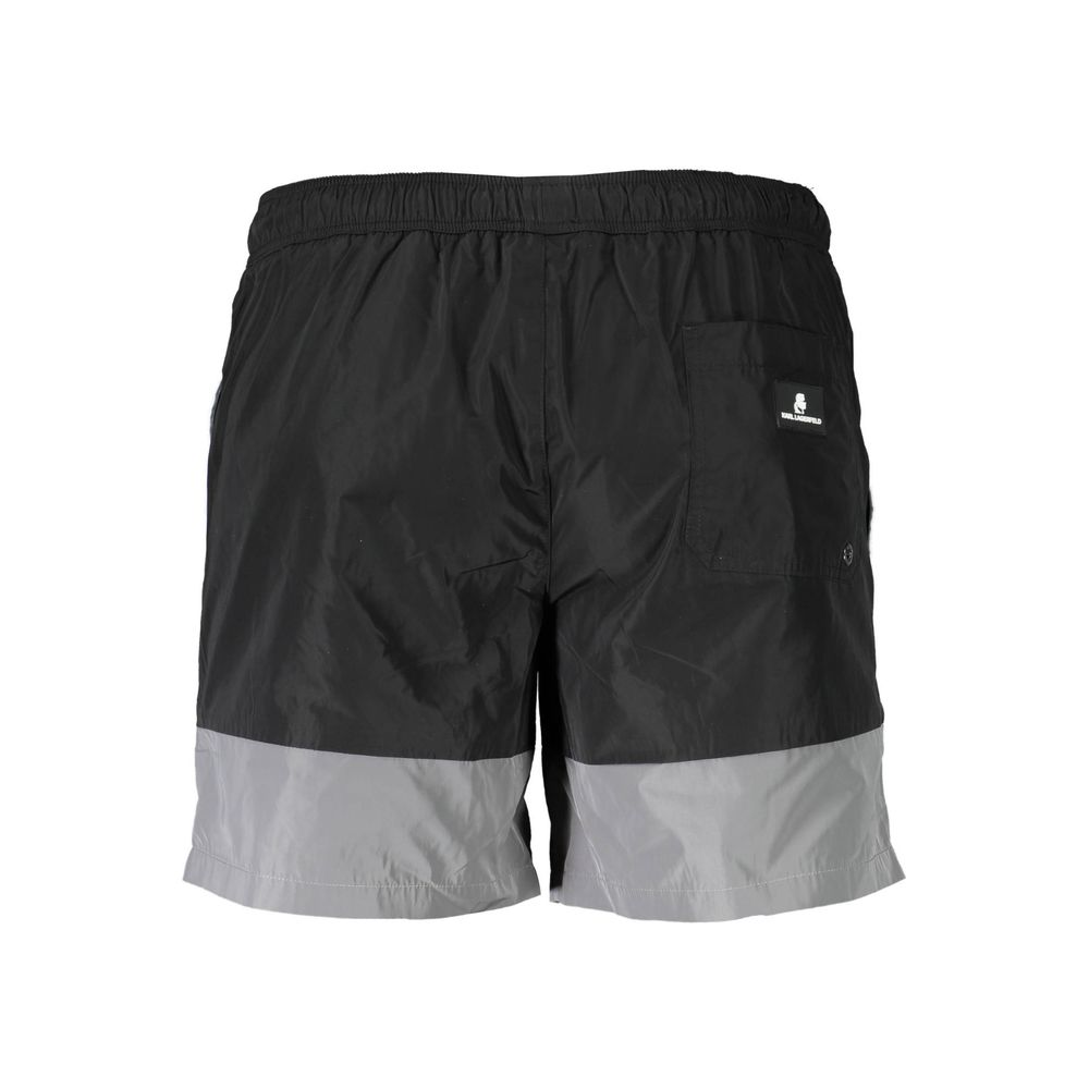 Black Polyester Swimwear - ventzia