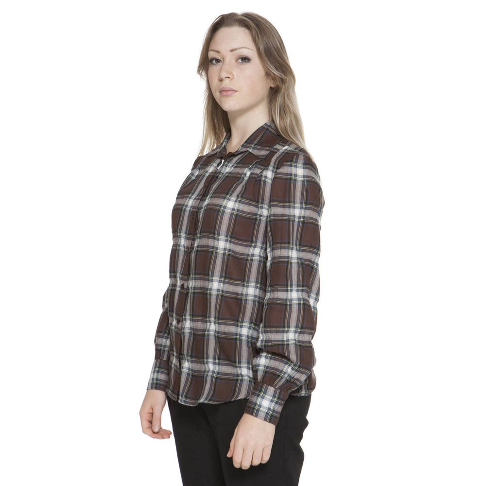 Brown Cotton Shirt - ventzia