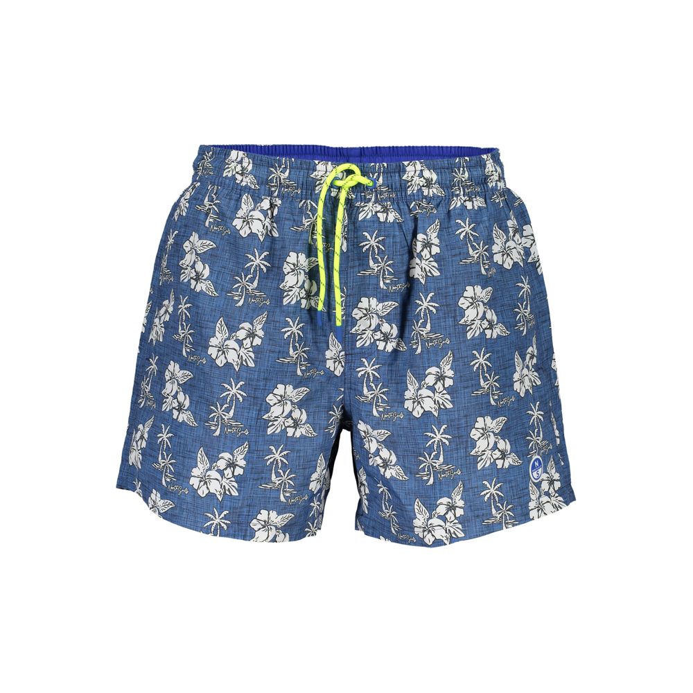 Blu Polyester Men Swim Boxer - ventzia