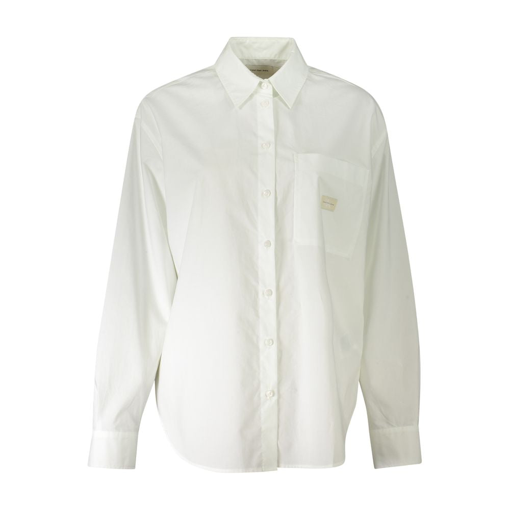 Bianco Cotton Woman Shirt - ventzia