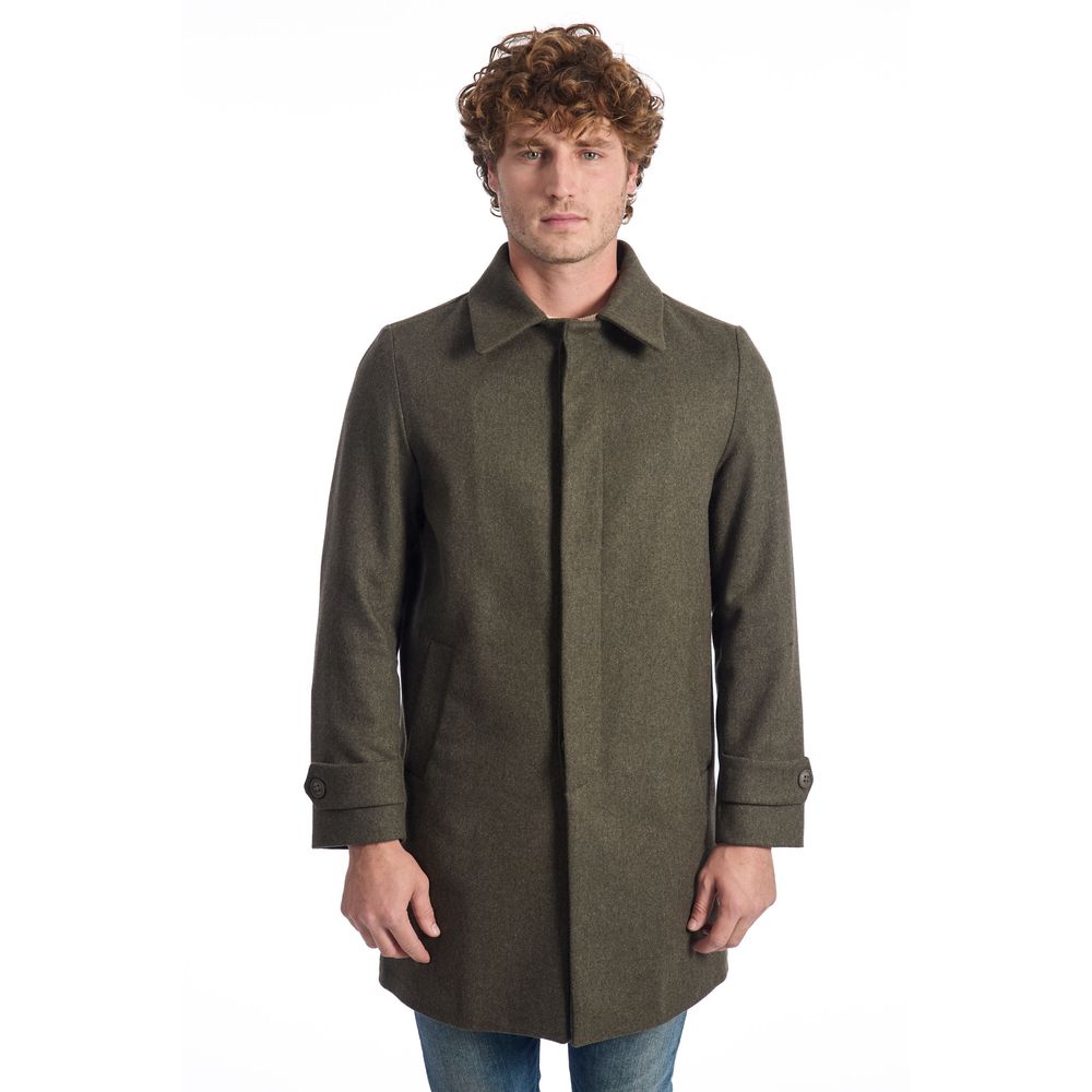 Green Wool Men's Jacket - ventzia
