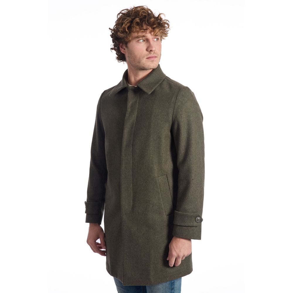 Green Wool Men's Jacket - ventzia