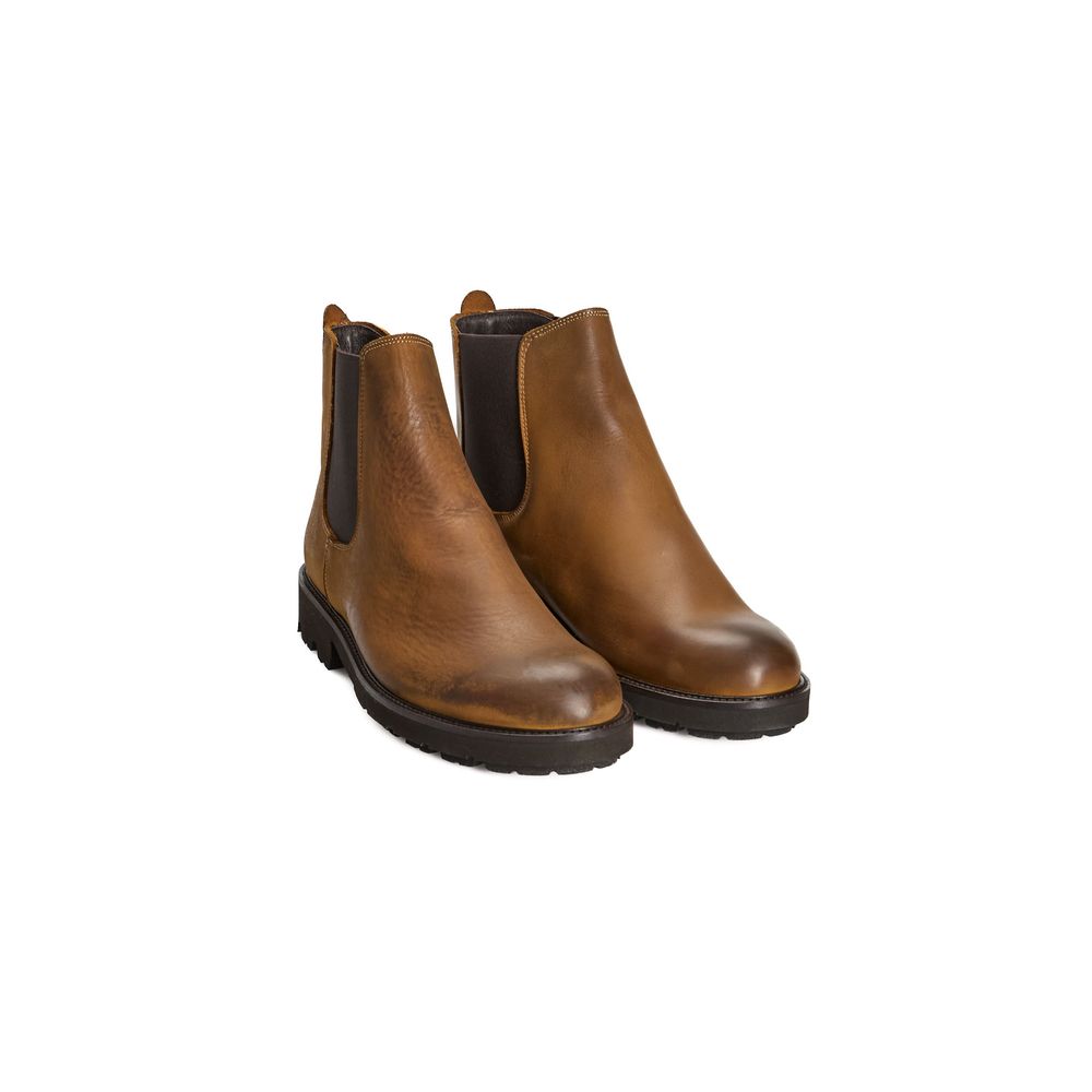 Brown Calfskin Men Boot - ventzia