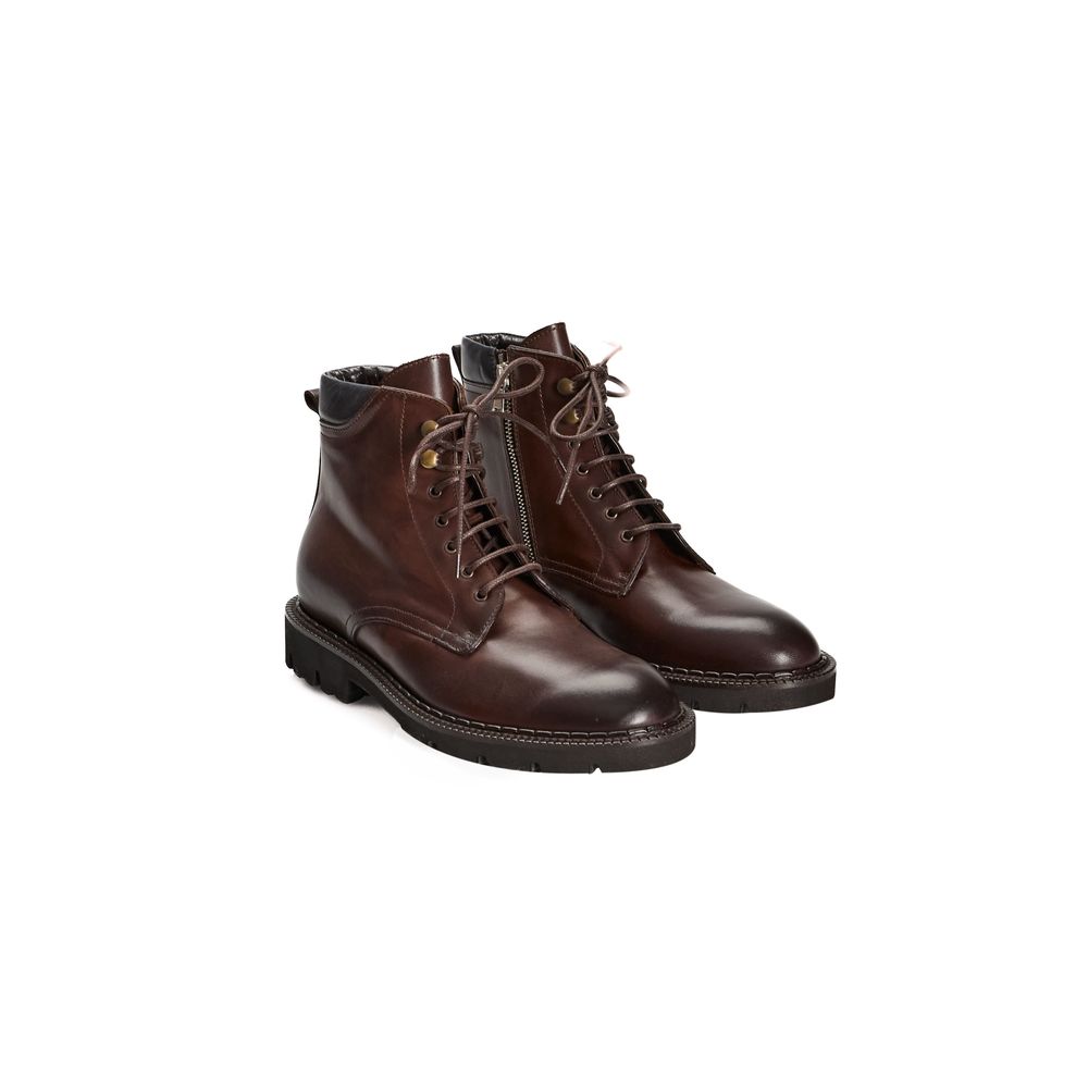 Brown Calfskin Men Boot - ventzia