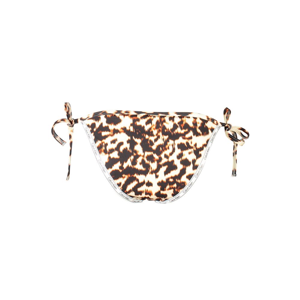 Beige Polyester Women's Swim Brief - ventzia