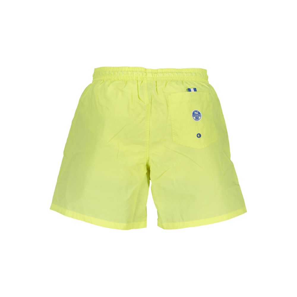 Yellow Polyester Men's Swim Short - ventzia