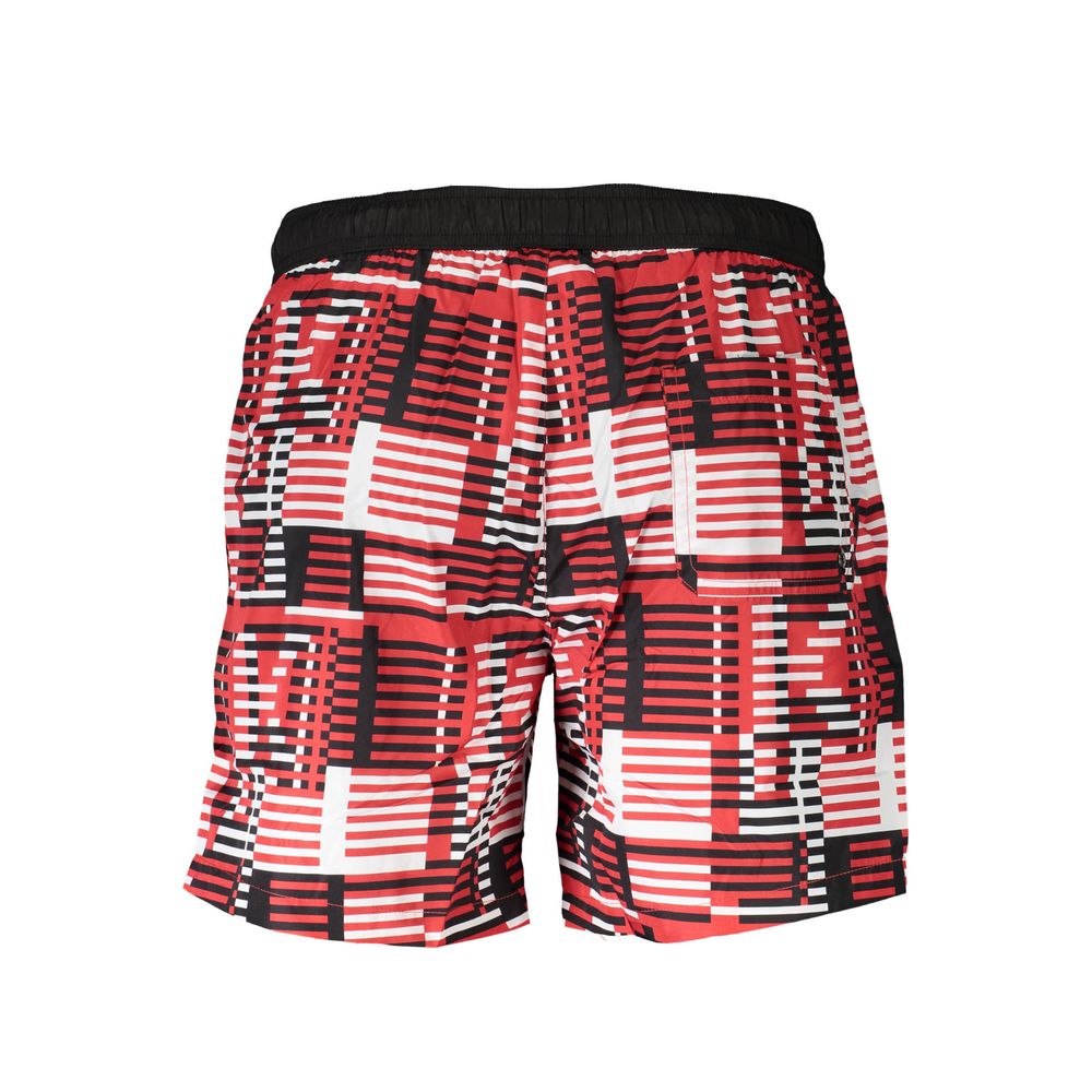 Rosso Polyester Men Swimming Boxer - ventzia