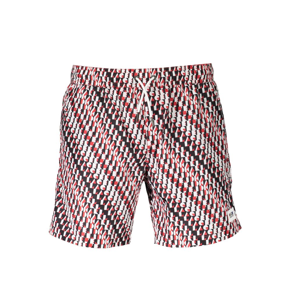 Black Polyester Men's Swim Boxer - ventzia