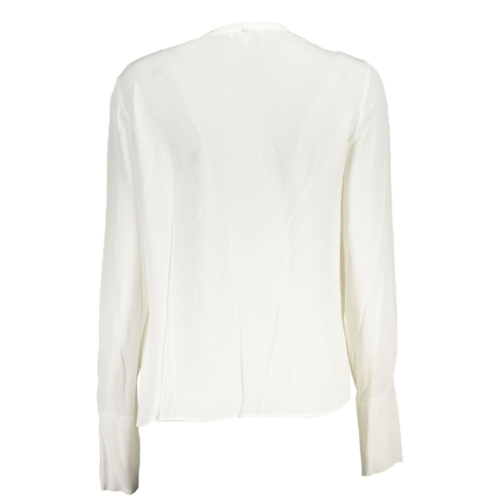 White Viscose Shirt - ventzia