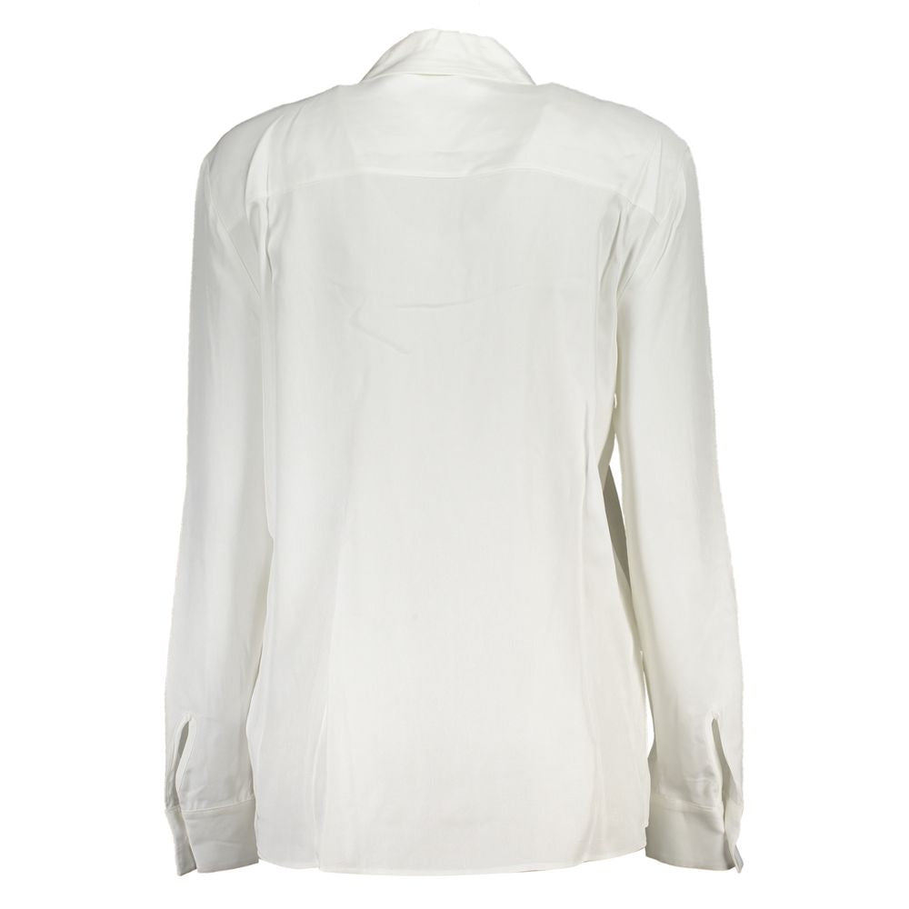 Bianco Viscose Women Shirt - ventzia