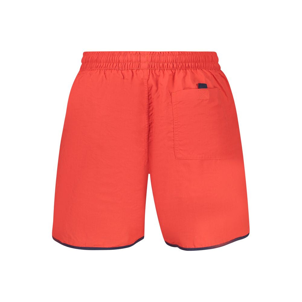 Rosso Poliammide Men's Swim Boxer - ventzia